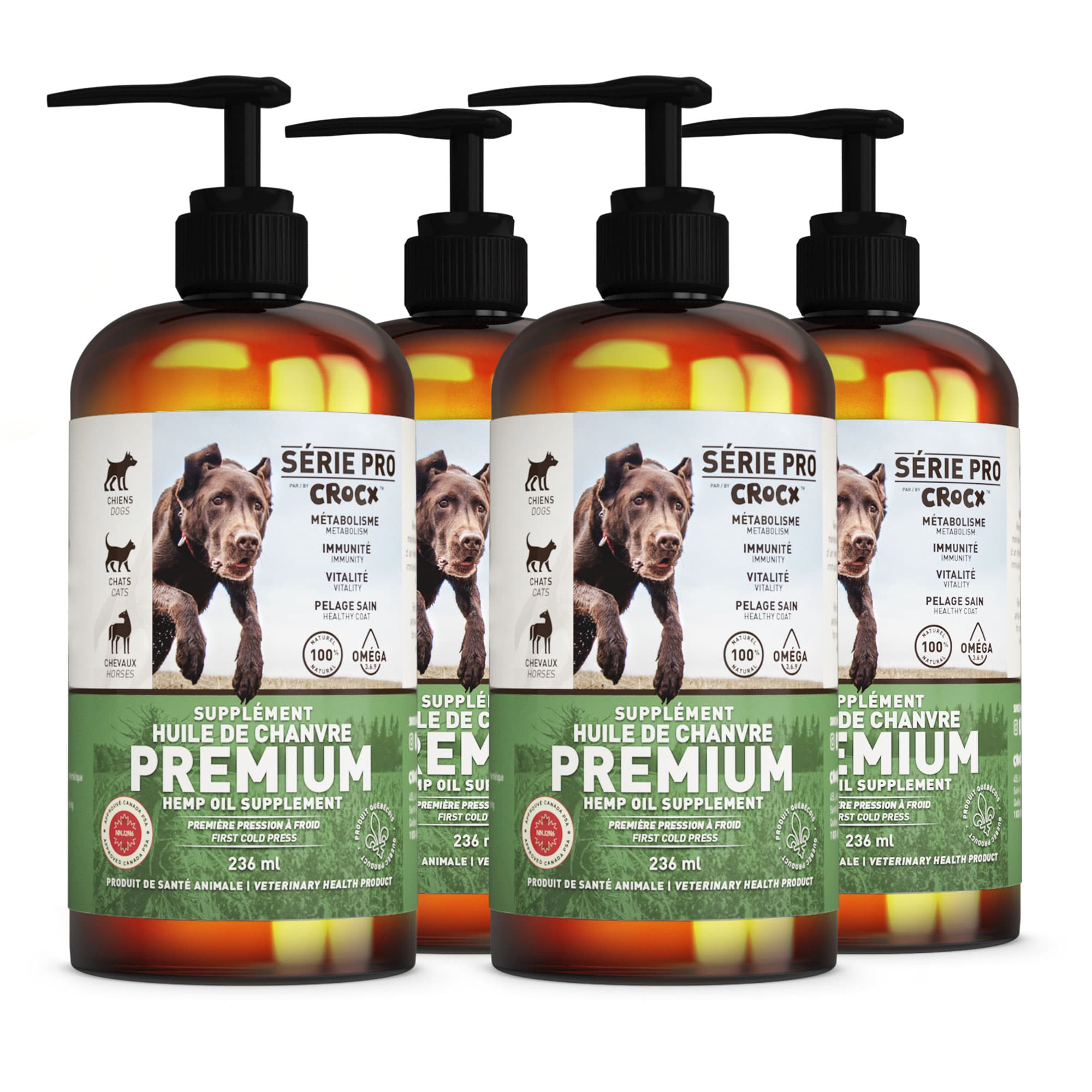 Supplément nutritif de chanvre CROCX PRO - 4 bouteilles